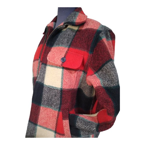 Eddie Bauer Women's Black and Red Plaid Wool Jacket - Picture 3 of 6